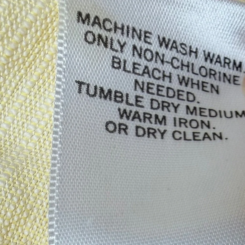 Banana Republic Lautoka Slub Short Sleeve Button Down Yellow Mens XL